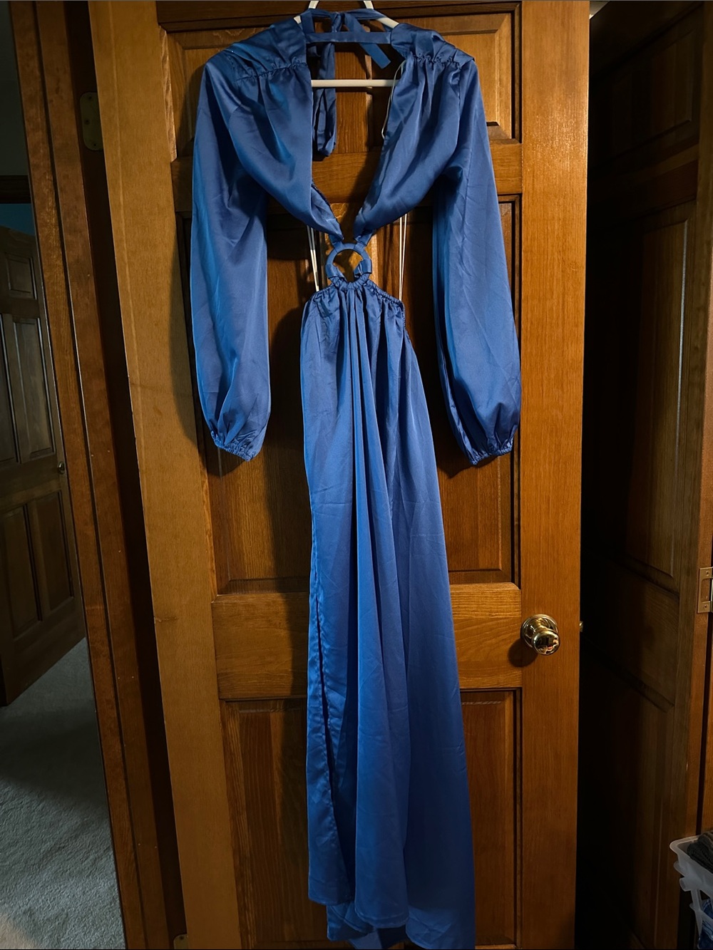 Hello Molly Royal Blue Maxi Dress with Ring Detail